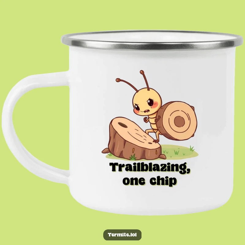 Funny Determined Termite Camping Mug - Outdoor Wood Chip Challenge, Great Funny Gift