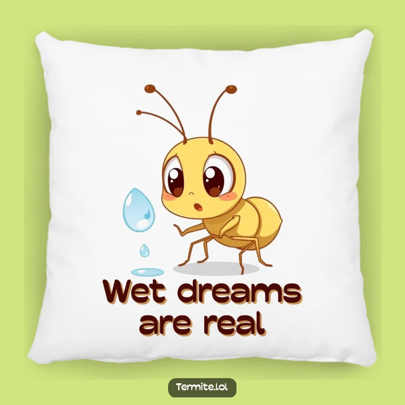 Funny Surprised Termite Pillow - Cozy Dewdrop Shock, Ultimate Funny Gift