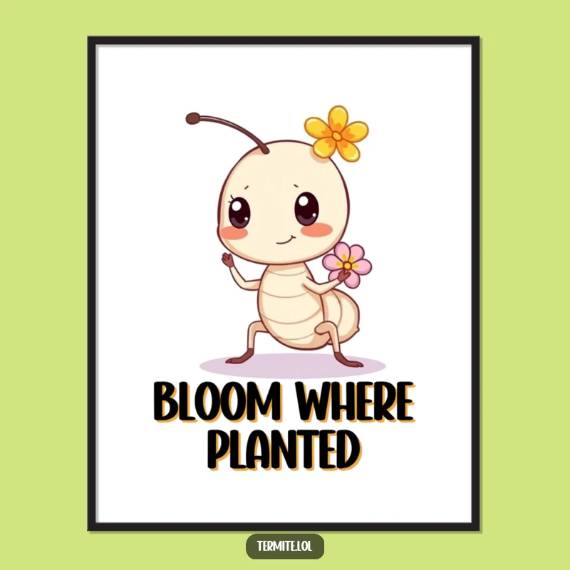 Funny Bouncing Termite Poster - Floral Delight Art, Perfect Funny Gift