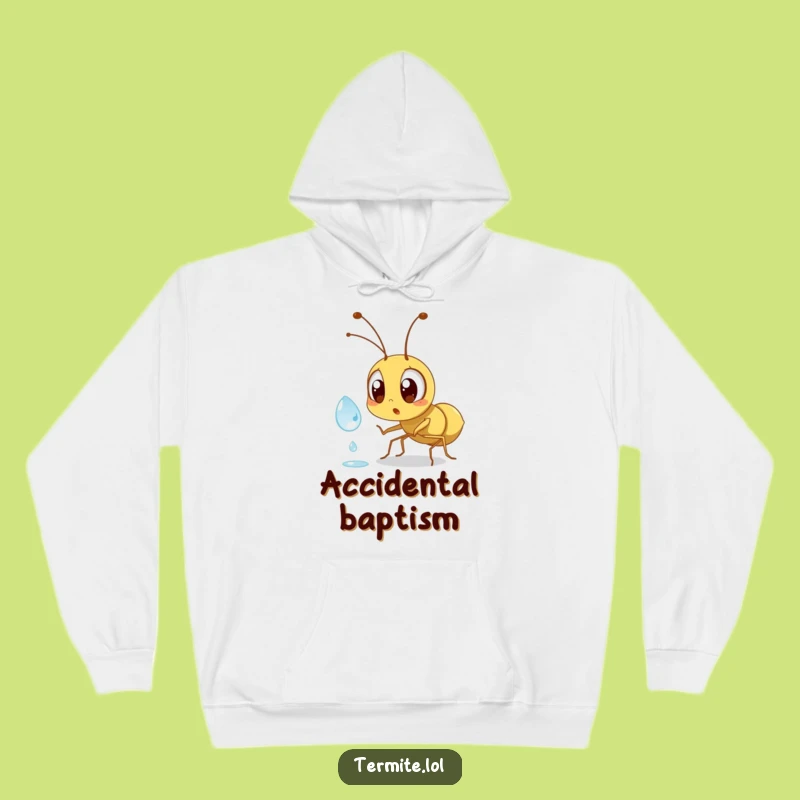 Funny Surprised Termite Hoodie - Cozy Dewdrop Shock, Ideal Funny Gift