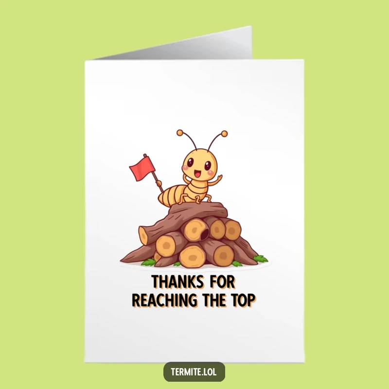 Free Printable Thank You Card: Triumphant Termite Flag Funny Downloadable Gift