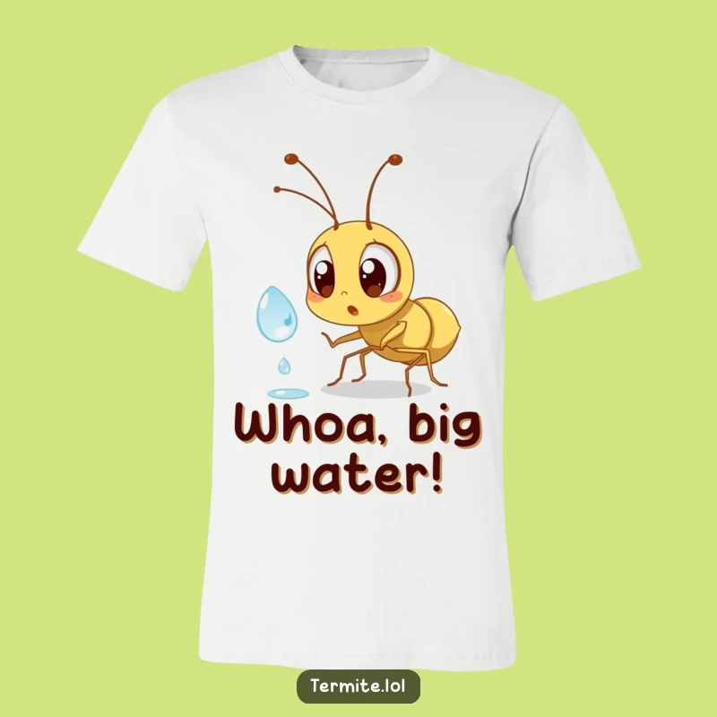 Funny Surprised Termite T-Shirt - Shocked by Dewdrop, Great Funny Gift Idea