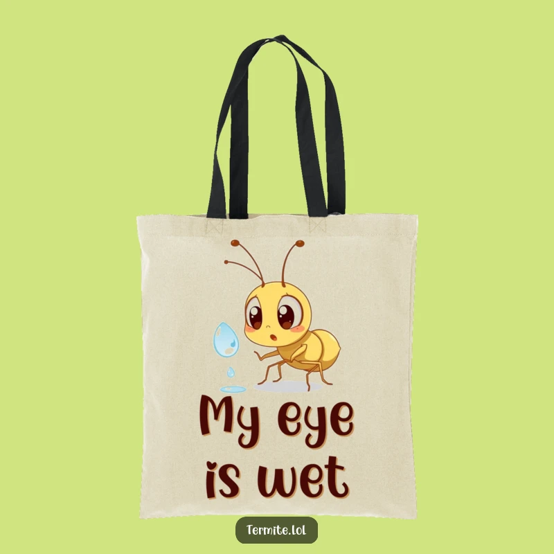 Funny Surprised Termite Tote Bag - Carry Your Day with Dewdrop Shock, Funny Gift